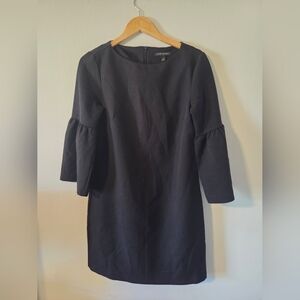 Banana Republic Elegant Black Long Sleeve Dress with Wide End Sleeve